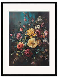 Gerahmter Kunstdruck Moody Botanical Floral