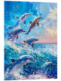 Akrylglastavla Dolphin Family