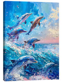 Canvastavla Dolphin Family