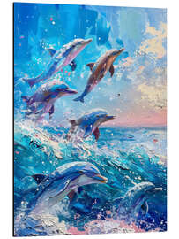 Magnettafel Delfinfamilie