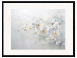 Framed art print Butterflies in Blue Mist - Arlington Prints