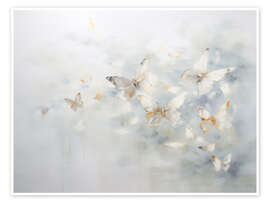 Wall print Butterflies in Blue Mist - Arlington Prints