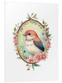 Print på skumplade Bird Portrait VI