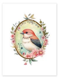 Wall print Bird Portrait VI - Dutch Lady