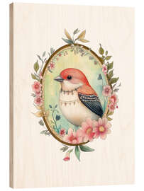 Cuadro de madera Bird Portrait VI - Dutch Lady