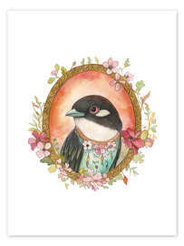 Wall print Bird Portrait VII - Dutch Lady