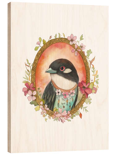 Cuadro de madera Bird Portrait VII