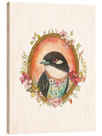 Cuadro de madera Bird Portrait VII - Dutch Lady