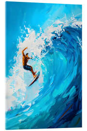 Tableau en verre acrylique Wave Rider I - LSR Design Studio