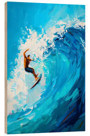 Holzbild Wellenreiter I