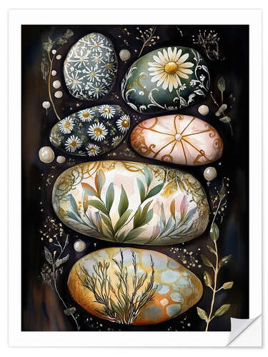 Självhäftande poster Pebble Art III