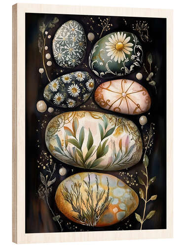 Wood print Pebble Art III