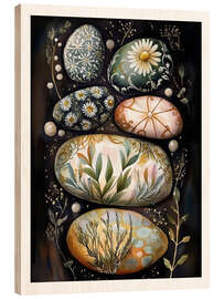 Hout print Pebble Art III