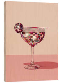 Wood print Disco Cocktail - Arlington Prints