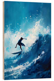 Holzbild Wellenreiter II