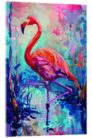 Acrylglasbild Neon Flamingo - LSR Design Studio