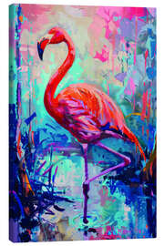 Canvastavla Neon Flamingo - LSR Design Studio