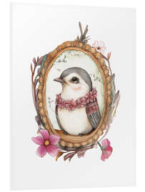 Print på skumplade Bird Portrait VIII