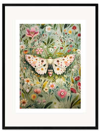 Framed art print Botanical Butterfly VIII - Dutch Lady