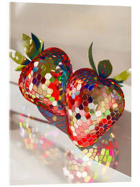 Acrylic print Disco Strawberries