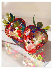 Wandsticker Disco-Erdbeeren