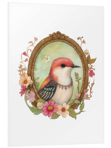Print på skumplade Bird Portrait IX