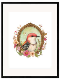 Framed art print Bird Portrait IX - Dutch Lady