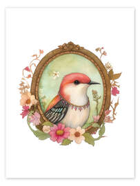 Wall print Bird Portrait IX - Dutch Lady