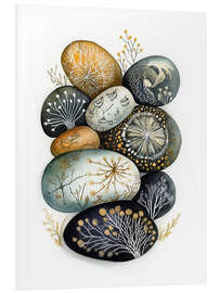Print på skumplade Pebble Art I