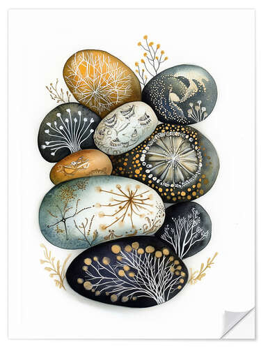Autocolante decorativo Pebble Art I