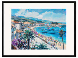 Framed art print Mediterranean Paradise - LSR Design Studio
