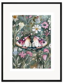 Gerahmter Kunstdruck Botanischer Schmetterling IX