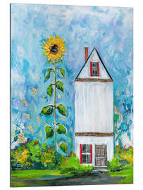 Gallery Print Riesige Sonnenblume und Haus