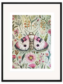 Gerahmter Kunstdruck Botanischer Schmetterling X - Dutch Lady