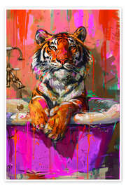 Poster Bathing Tiger