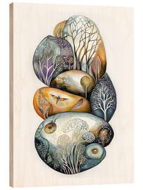 Wood print Pebble Art II