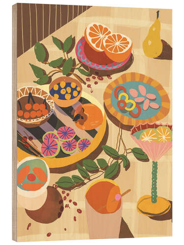 Puutaulu Sunny still life