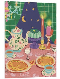 Hartschaumbild Spaghetti Dinner Date - Gigi Rosado