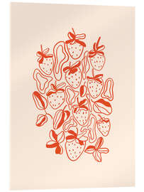 Tableau en verre acrylique Strawberries