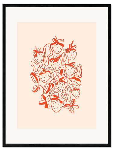 Kunsttryk i ramme Strawberries