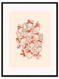 Kunsttryk i ramme Strawberries