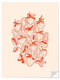 Sticker mural Strawberries - Gigi Rosado