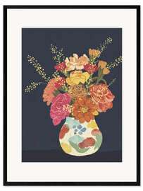 Stampa artistica con cornice Flowers on Blue