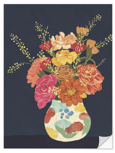 Wall sticker Flowers on Blue
