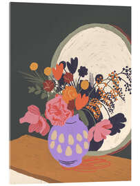 Acrylic print Flowers in the mirror