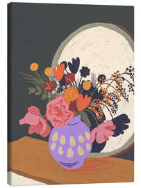 Lienzo Flowers in the mirror