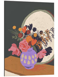 Magnettafel Blumen im Spiegel