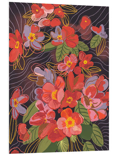 Tableau en PVC Red blossom