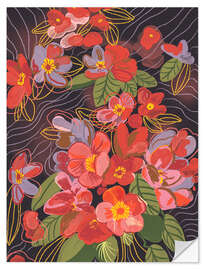 Sticker mural Red blossom