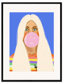 Framed art print Bubble gum - Gigi Rosado